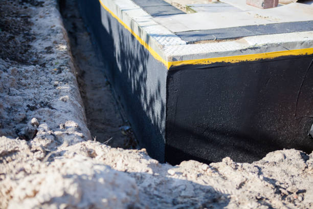 Residential Basement Waterproofing installation at a Russia, OH home by SJ Waterproofing Pros